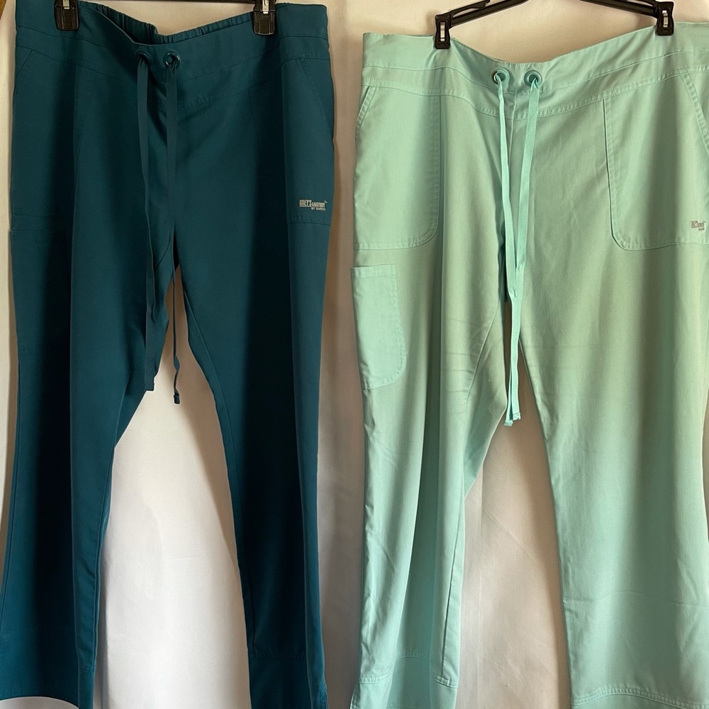 Greys Anatomy By Barco Scrub Bottoms Wide Leg Caribbean blue Size XL